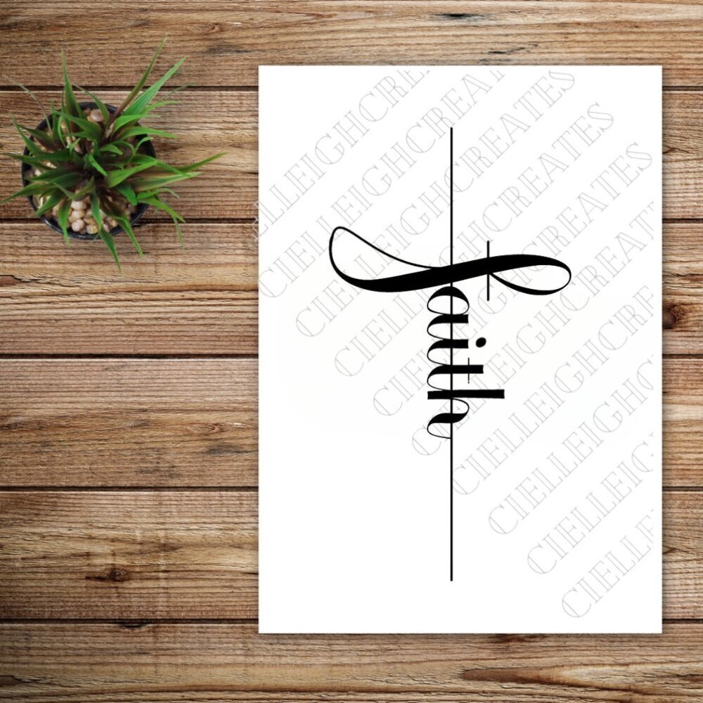 *2 for $20* Faith Cross vinyl decal sticker Handcrafted